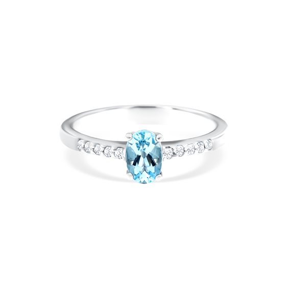 Ring Roman Gioielli Woman in White Gold Acquamarina 0.49 Ct AN.ACQ-J-1 - AN.ACQ-J-1